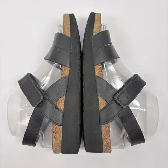 Naot Kayla Sandals 38 / 7 Leather Strappy Slingback Wedge Comfort Beach Coastal - Picture 4 of 10